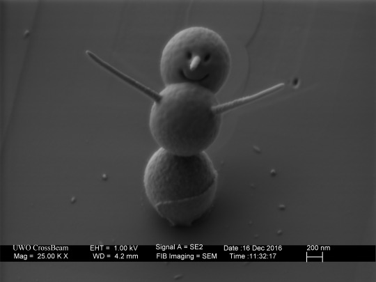 Científicos crean el “nanomuñeco de nieve“ más pequeño del Mundo